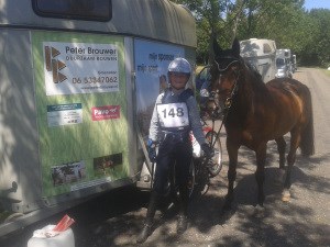 Wesley en ik na de cross